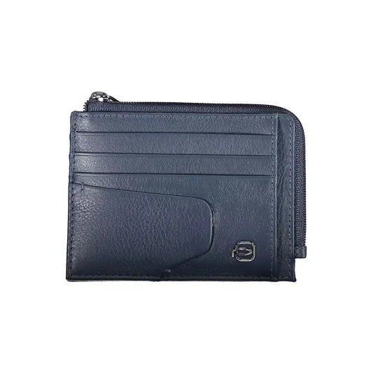 Piquadro Sleek Blue Leather Card Holder with RFID Blocker Piquadro