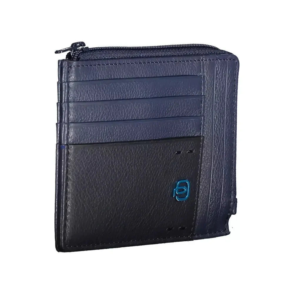 Piquadro Sleek Blue Leather Card Holder with RFID Block Piquadro