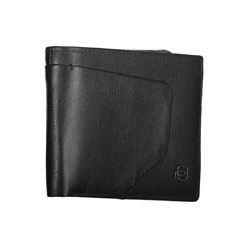 Piquadro Elegant Black Leather Wallet with RFID Blocker Piquadro