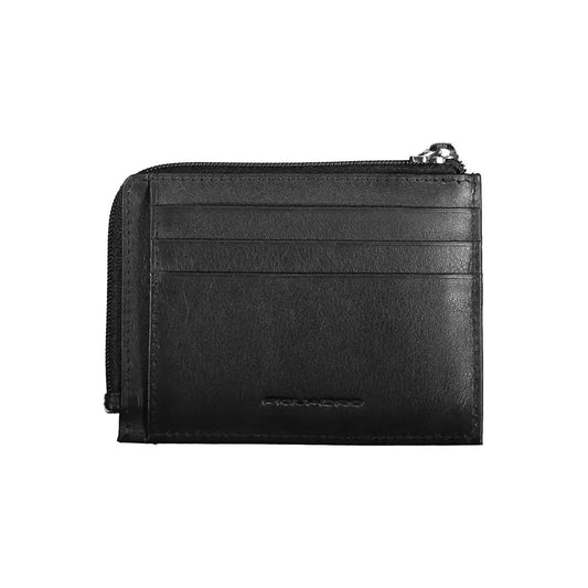 Piquadro Sleek Black Leather Card Holder with RFID Blocker Piquadro