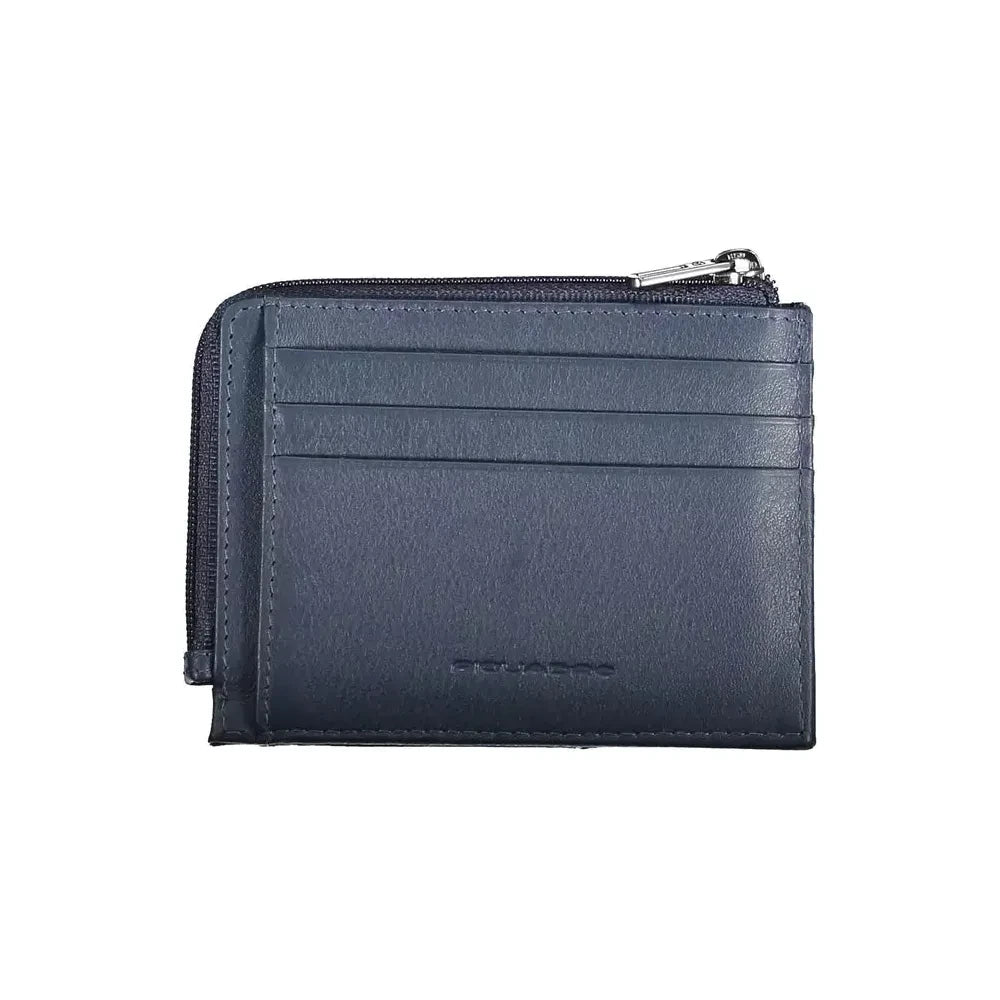 Piquadro Sleek Blue Leather Card Holder with RFID Blocker Piquadro