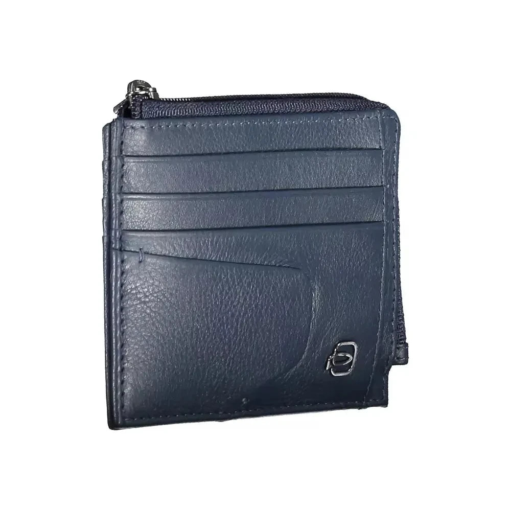 Piquadro Sleek Blue Leather Card Holder with RFID Blocker Piquadro