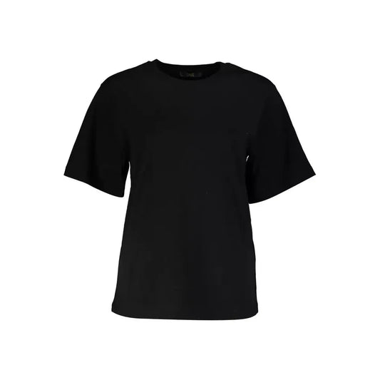 Cavalli Class Sleek Black Cotton Tee with Exclusive Print Cavalli Class