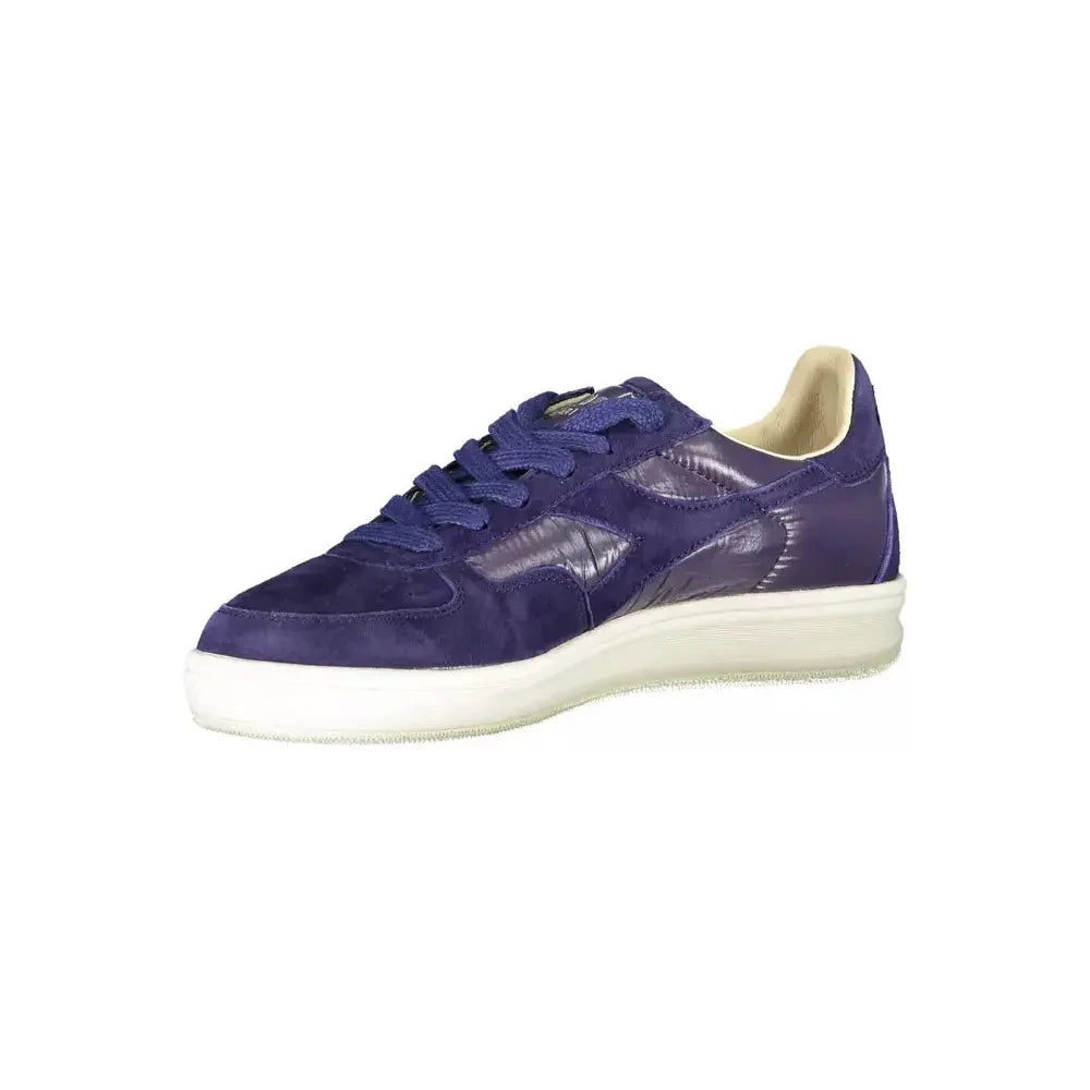 Diadora Crystal-Embellished Blue Sneakers With Contrasting Sole Diadora