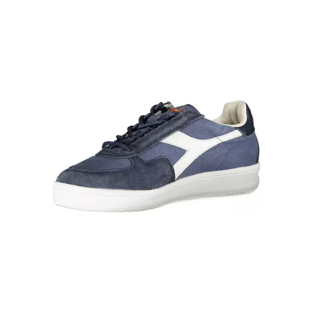 Diadora Blue Contrasting Lace-Up Luxury Sneakers Diadora