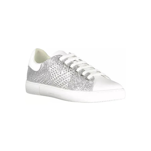 Emporio Armani Silver Lure Sports Sneakers with Contrasting Details Emporio Armani