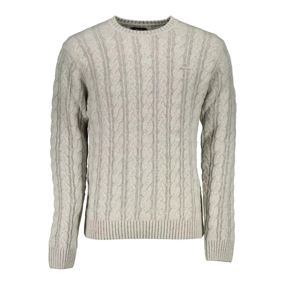 Gant Elegant Gray Wool-Blend Sweater Gant