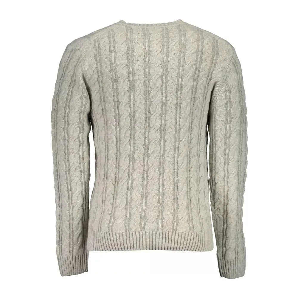 Gant Elegant Gray Wool-Blend Sweater Gant