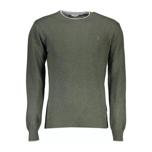 U.S. POLO ASSN. Elegant Green Slim Sweater with Logo Accent U.S. POLO ASSN.