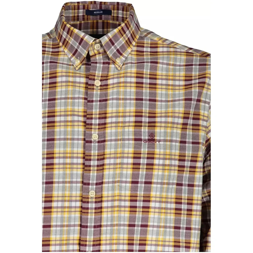 Gant Elegant Purple Cotton Button-Down Shirt Gant