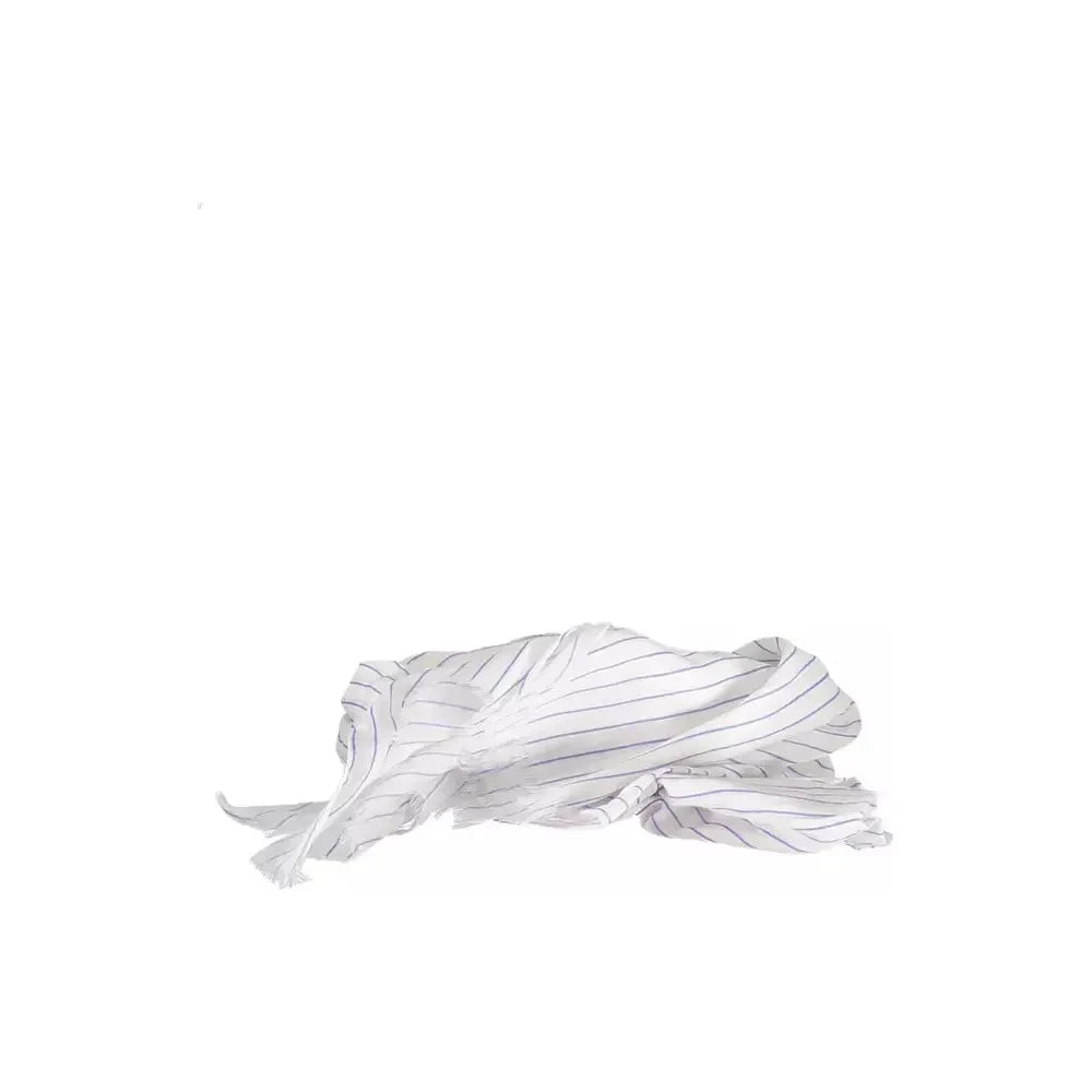 Gant Elegant White Cotton Scarf with Logo Detail Gant