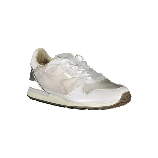 Diadora Elegant Gray Sports Sneakers with Contrasting Details Diadora