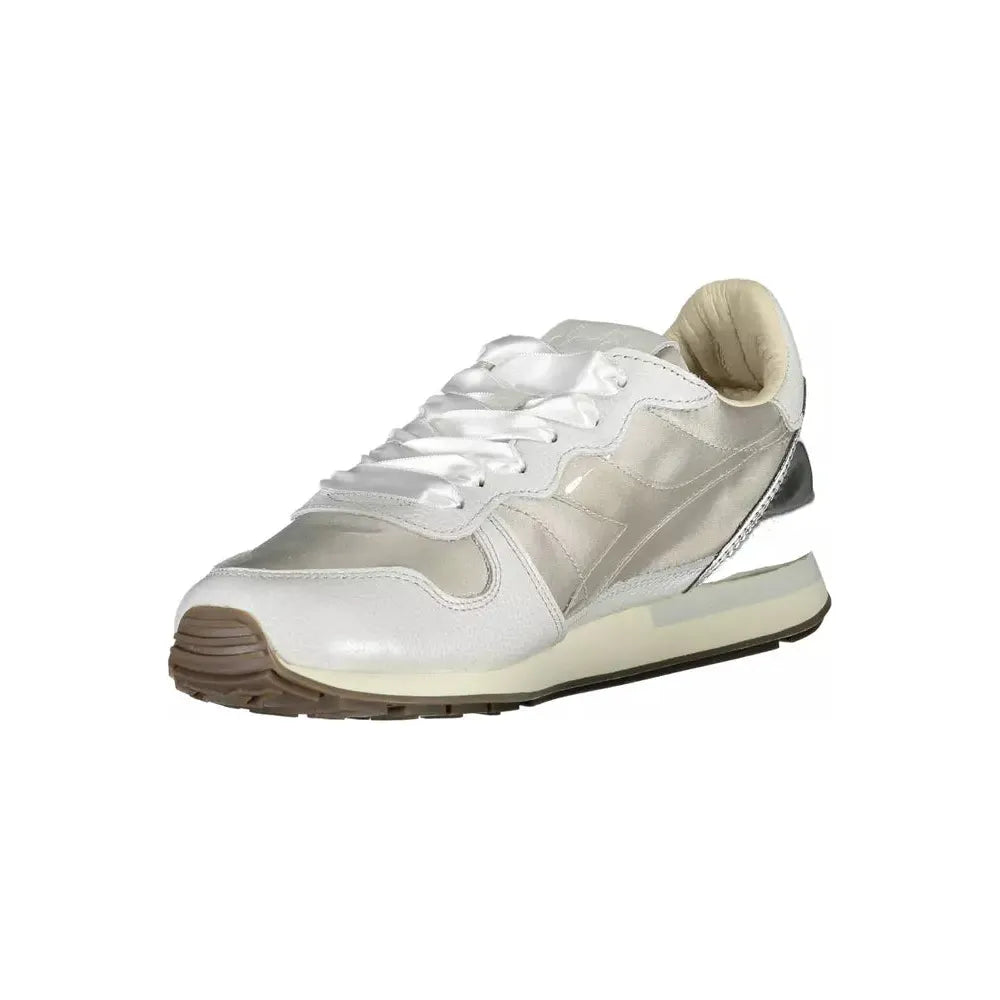 Diadora Elegant Gray Sports Sneakers with Contrasting Details Diadora