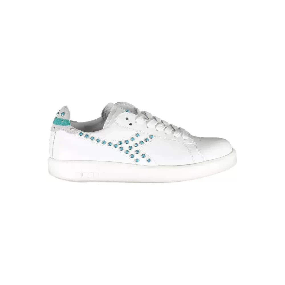 Diadora Chic White Lace-up Sneakers with Contrasting Accents Diadora