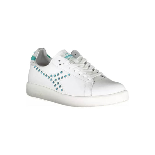 Diadora Chic White Lace-up Sneakers with Contrasting Accents Diadora