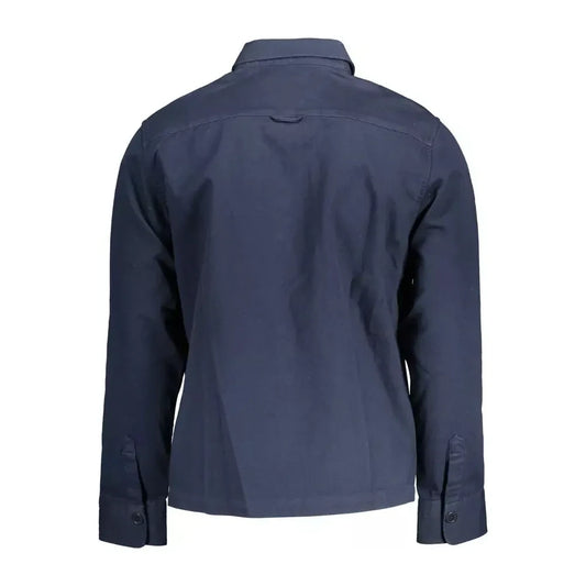 Gant Elegant Long-Sleeved Blue Cotton Shirt Gant