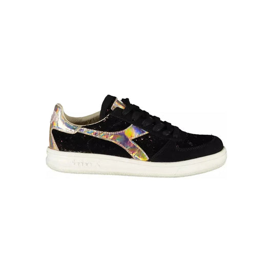 Diadora Chic Black Contrast Lace-up Sneakers Diadora