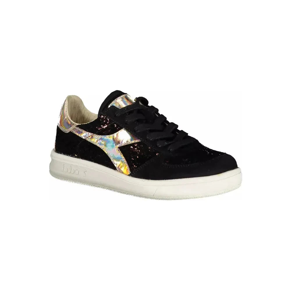 Diadora Chic Black Contrast Lace-up Sneakers Diadora