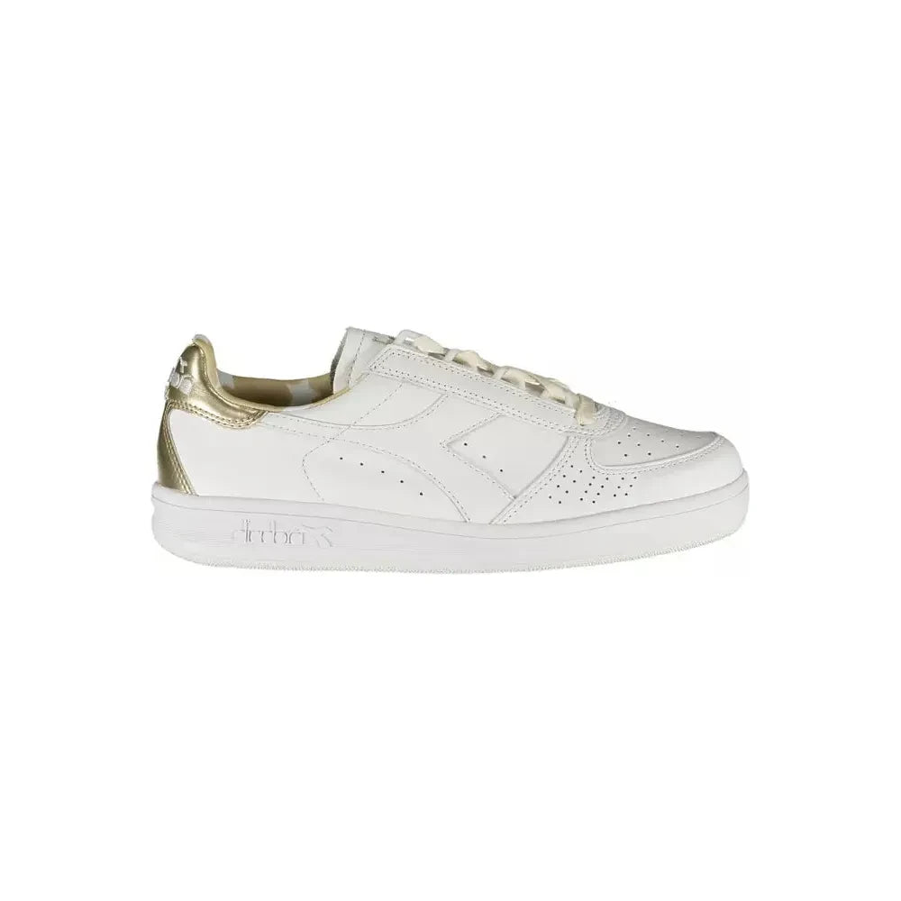 Diadora Sleek White Lace-up Sports Sneakers Diadora