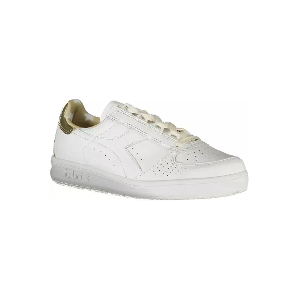 Diadora Sleek White Lace-up Sports Sneakers Diadora