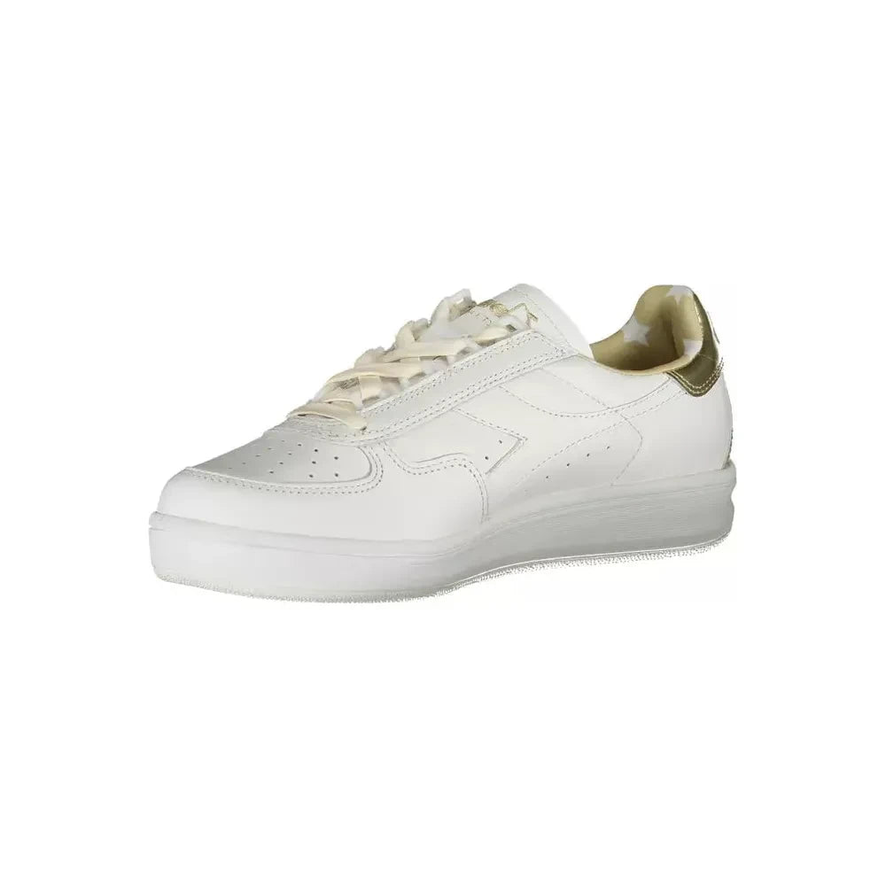 Diadora Sleek White Lace-up Sports Sneakers Diadora