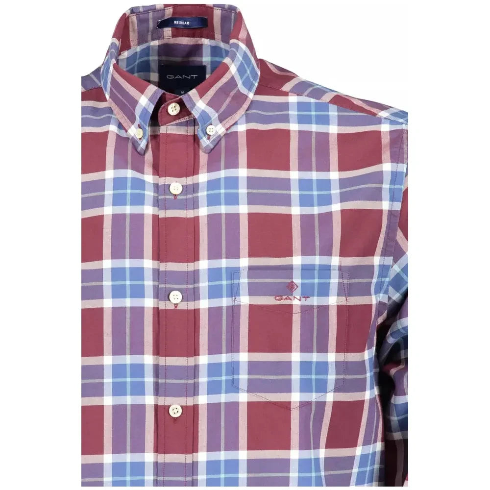 Gant Elegant Purple Cotton Button-Down Shirt Gant