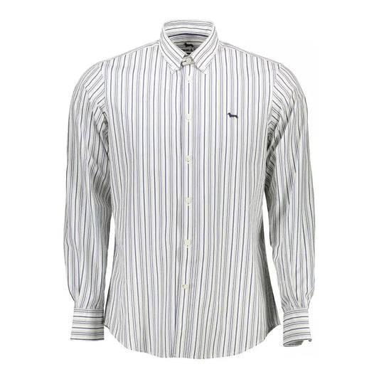 Harmont & Blaine Elegant White Cotton Shirt with Logo Detail Harmont & Blaine