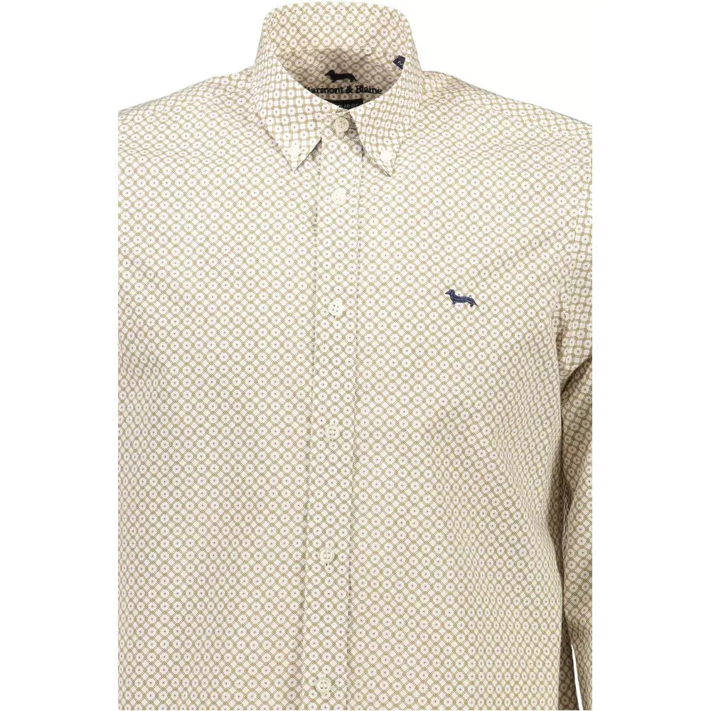 Harmont & Blaine Elegant White Cotton Long Sleeve Shirt Harmont & Blaine