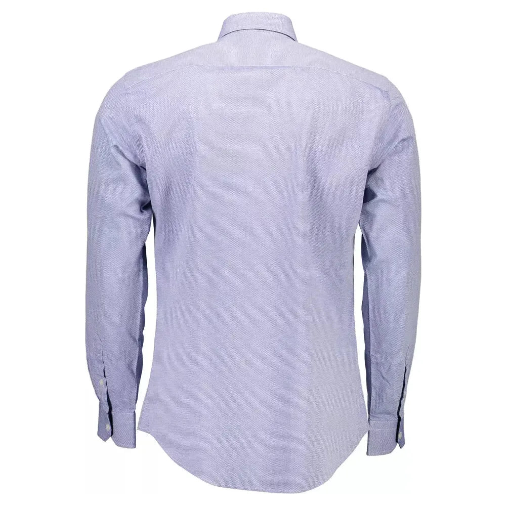 Harmont & Blaine Elegant Blue Narrow Fit Cotton Shirt Harmont & Blaine