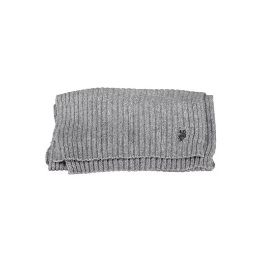 U.S. POLO ASSN. Elegant Gray Wool-Cashmere Blend Scarf U.S. POLO ASSN.