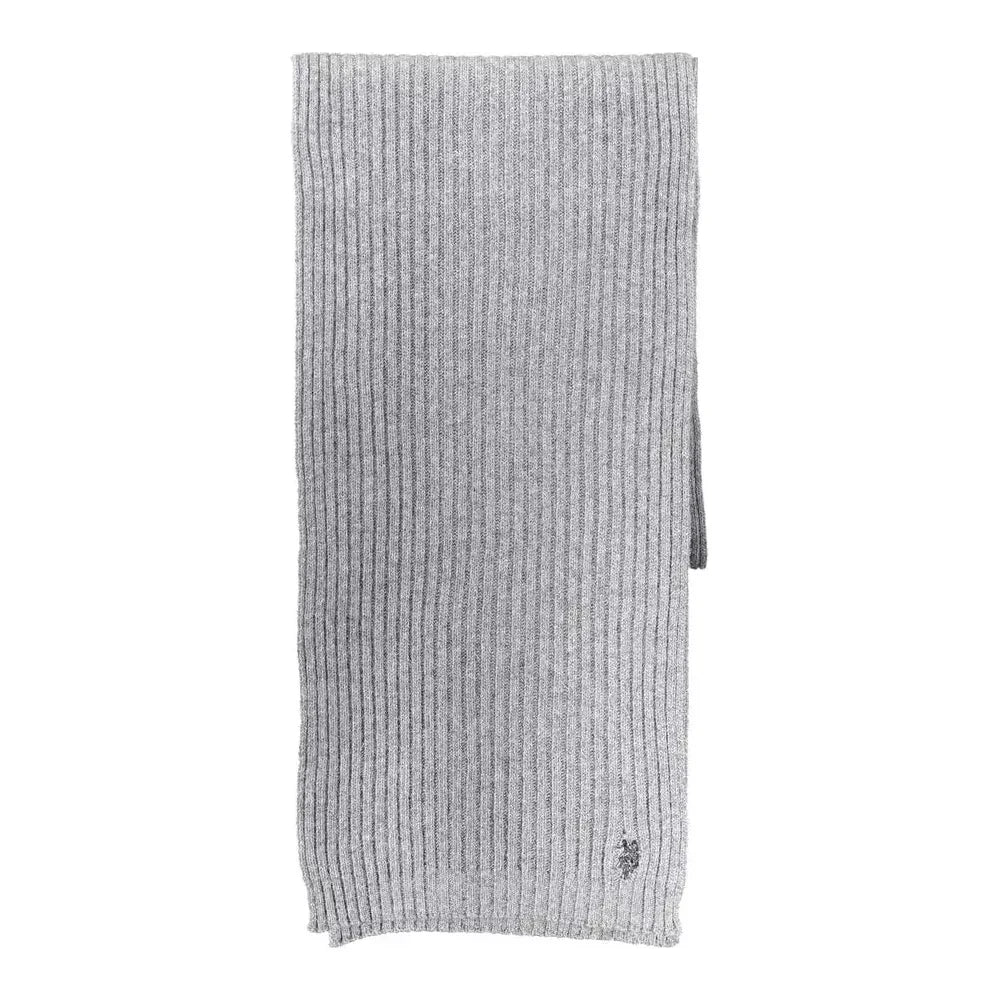 U.S. POLO ASSN. Elegant Gray Wool-Cashmere Blend Scarf U.S. POLO ASSN.