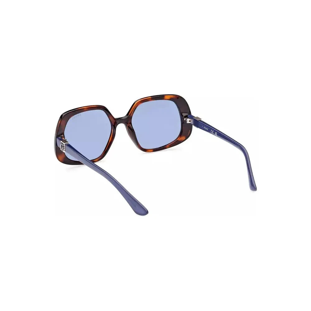 Guess Jeans Chic Square Lens Sunglasses in Brown Guess Jeans