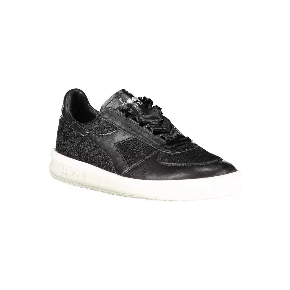 Diadora Chic Embroidered Black Sports Sneakers Diadora