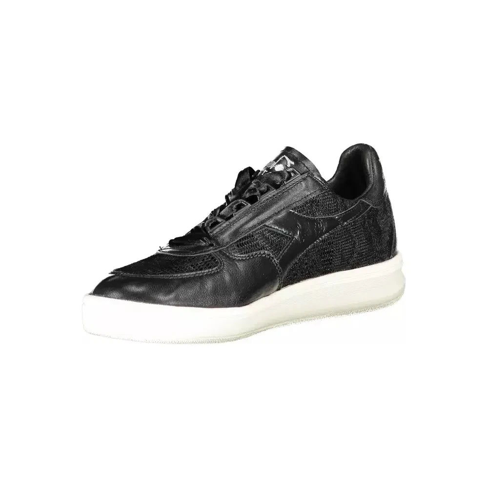 Diadora Chic Embroidered Black Sports Sneakers Diadora