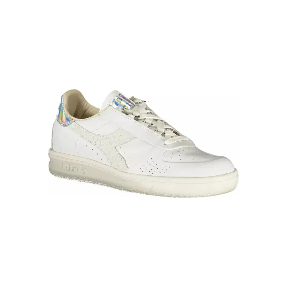 Diadora Chic White Lace-Up Sneakers with Logo Accent Diadora