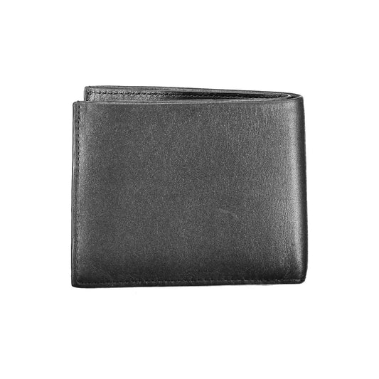 Calvin Klein Sleek Black Leather Dual-Compartment Wallet Calvin Klein