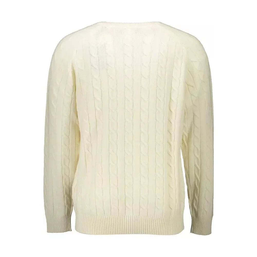 Gant Elegant White Woolen Sweater Gant