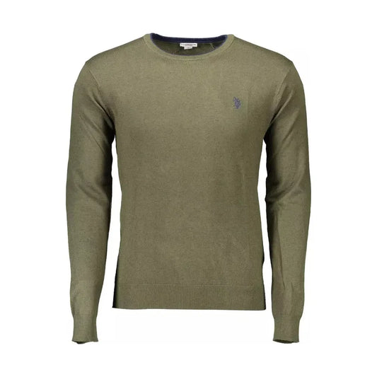 U.S. POLO ASSN. Elegant Green Sweater with Embroidered Logo U.S. POLO ASSN.