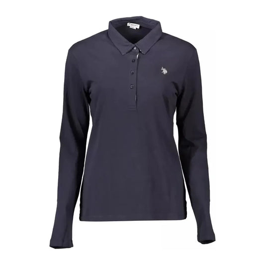 U.S. POLO ASSN. Elegant Long-Sleeved Blue Polo for Women U.S. POLO ASSN.