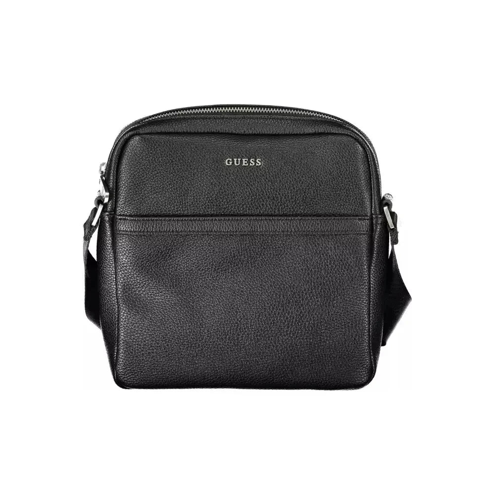 Guess Jeans Sleek Black Shoulder Bag with Logo Detail Guess Jeans