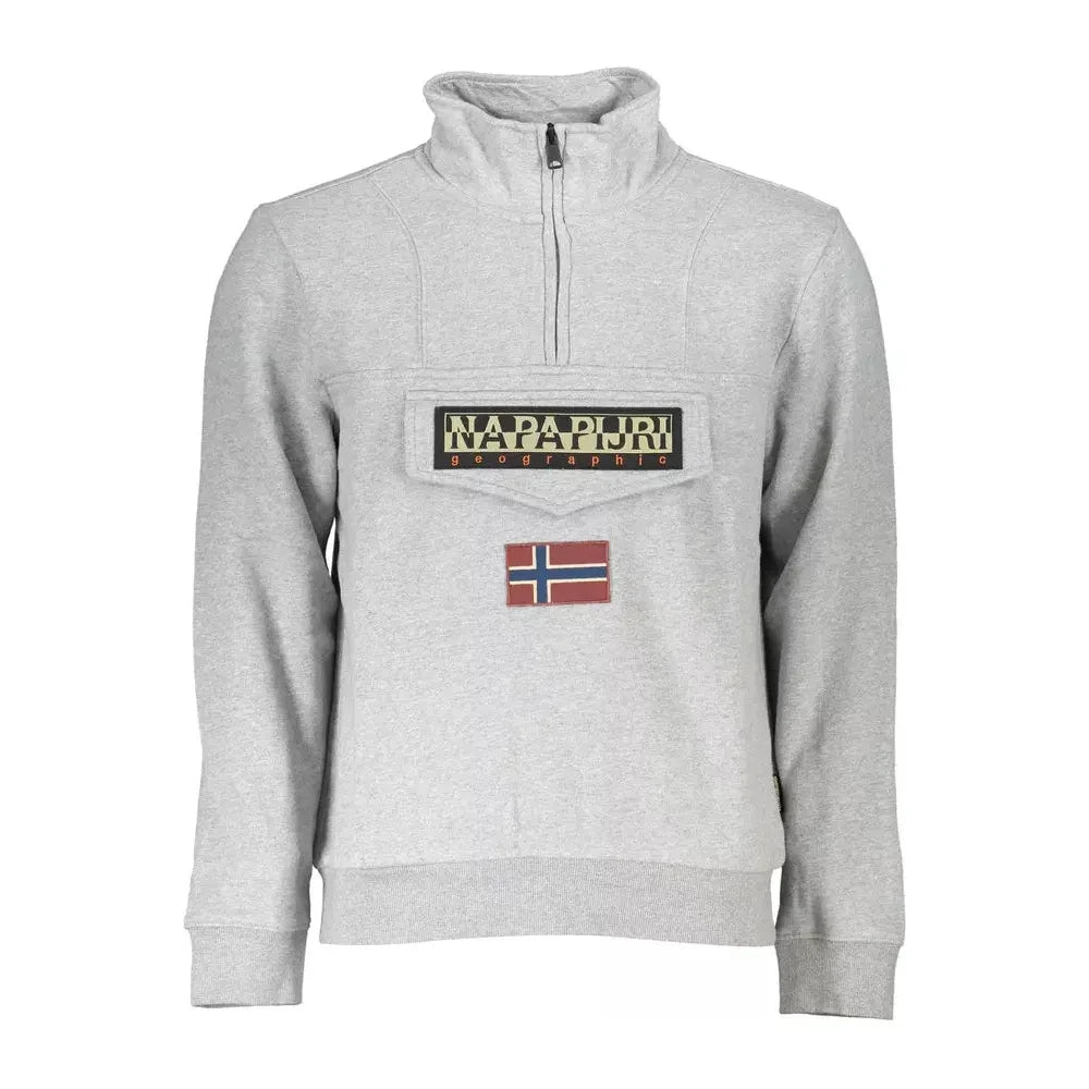 Napapijri Chic Fleece Half-Zip Sweatshirt with Embroidery Napapijri