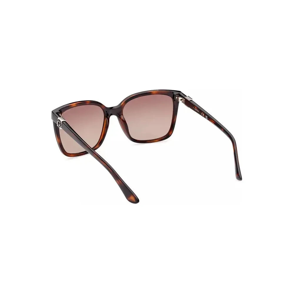 Guess Jeans Chic Brown Square Frame Sunglasses Guess Jeans