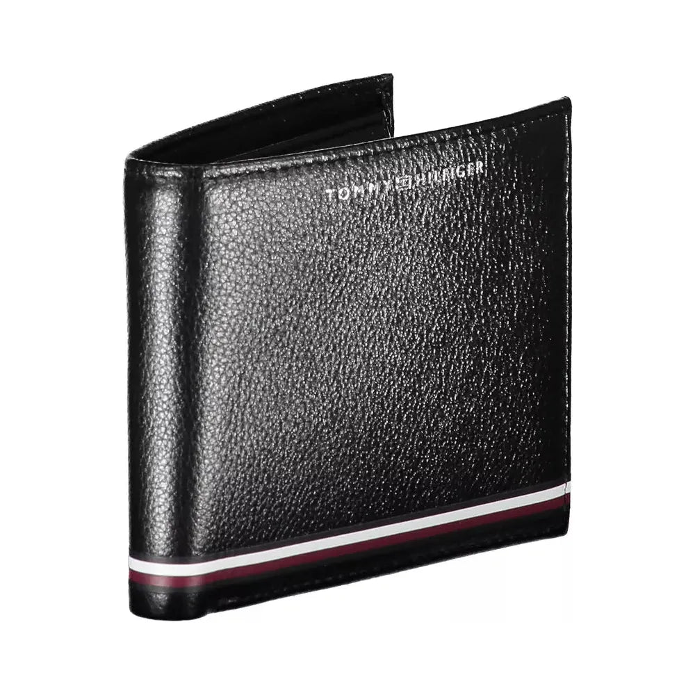 Tommy Hilfiger Black Leather Men Wallet Tommy Hilfiger