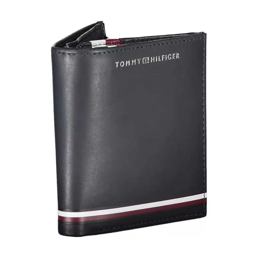 Tommy Hilfiger Blue Leather Dual-Compartment Wallet Tommy Hilfiger