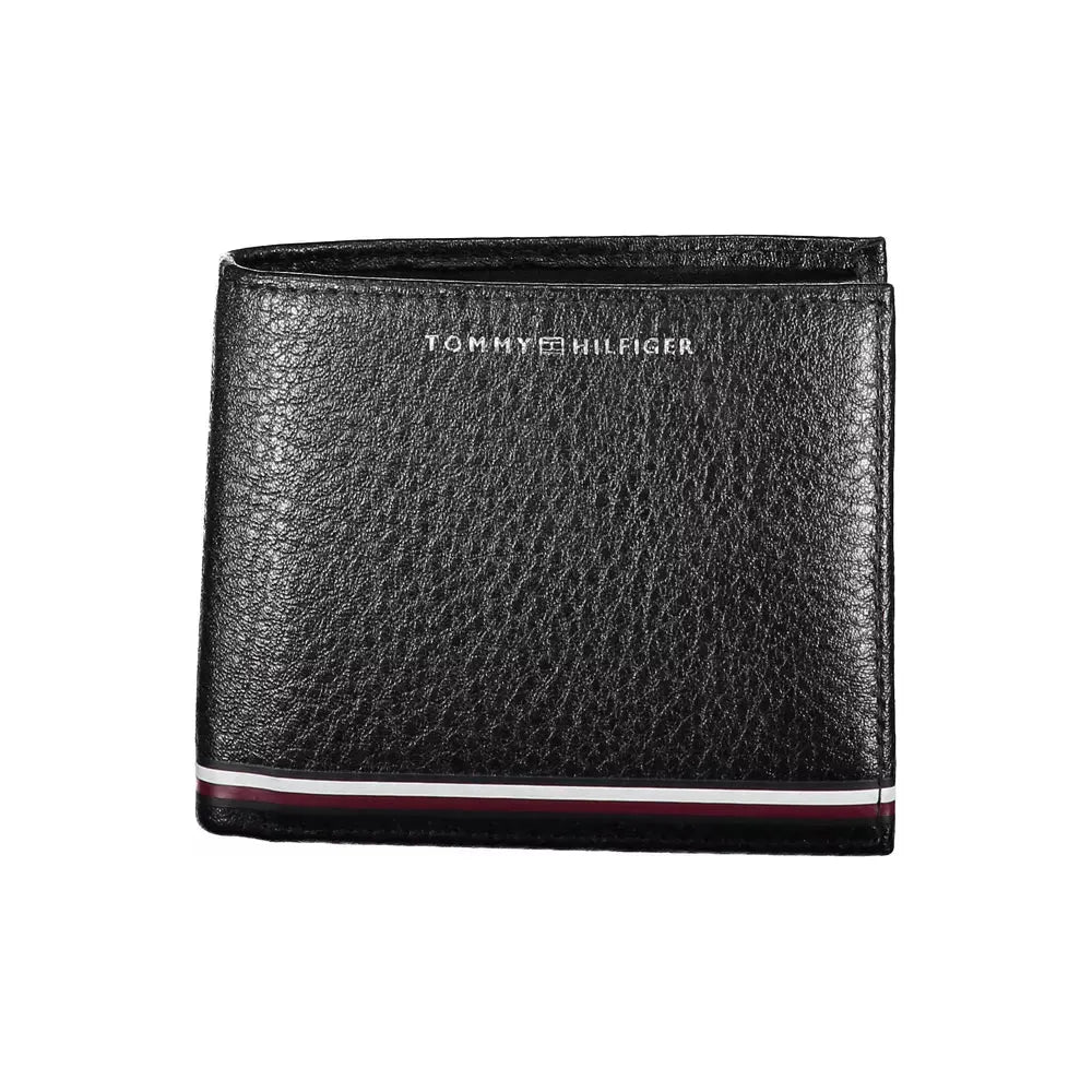 Tommy Hilfiger Elegant Black Leather Men's Wallet Tommy Hilfiger