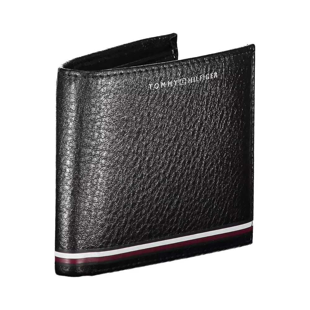 Tommy Hilfiger Elegant Black Leather Men's Wallet Tommy Hilfiger