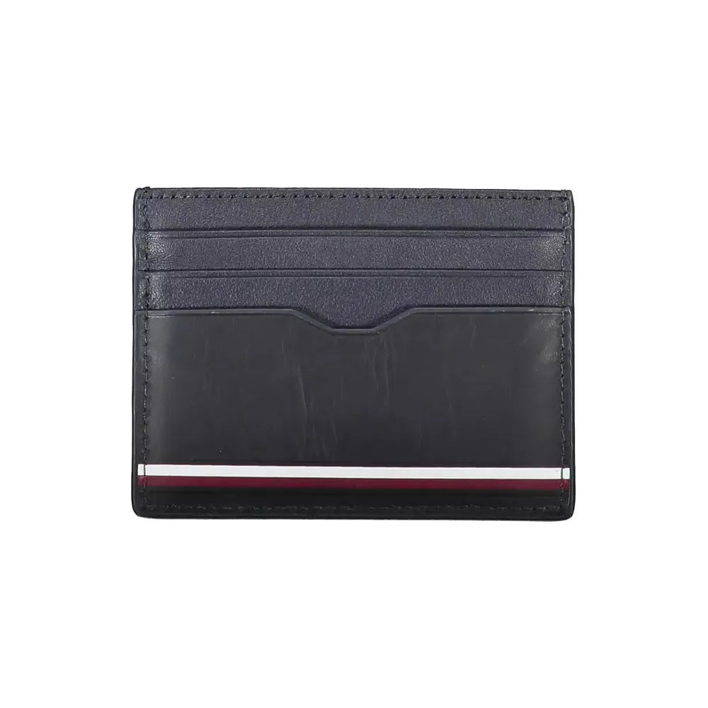 Tommy Hilfiger Elegant Blue Leather Card Holder Tommy Hilfiger