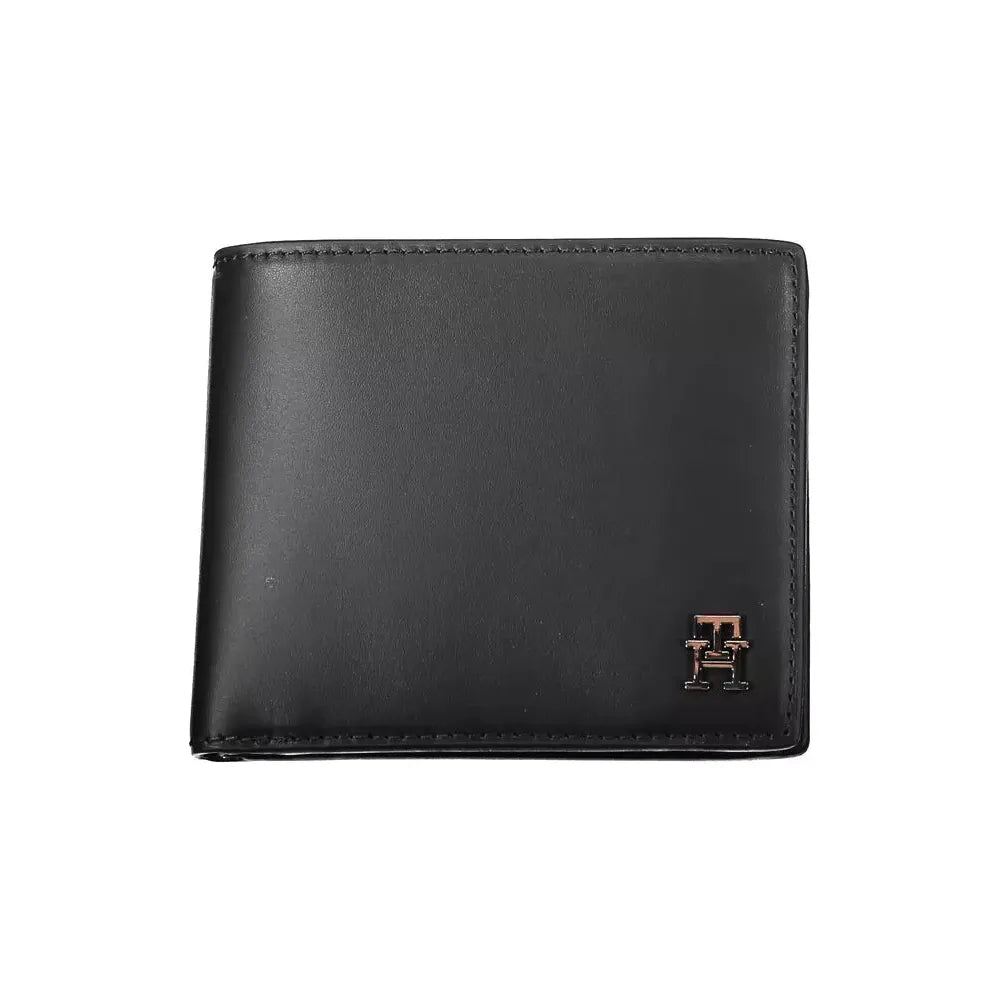 Tommy Hilfiger Elegant Black Leather Bi-Fold Wallet Tommy Hilfiger