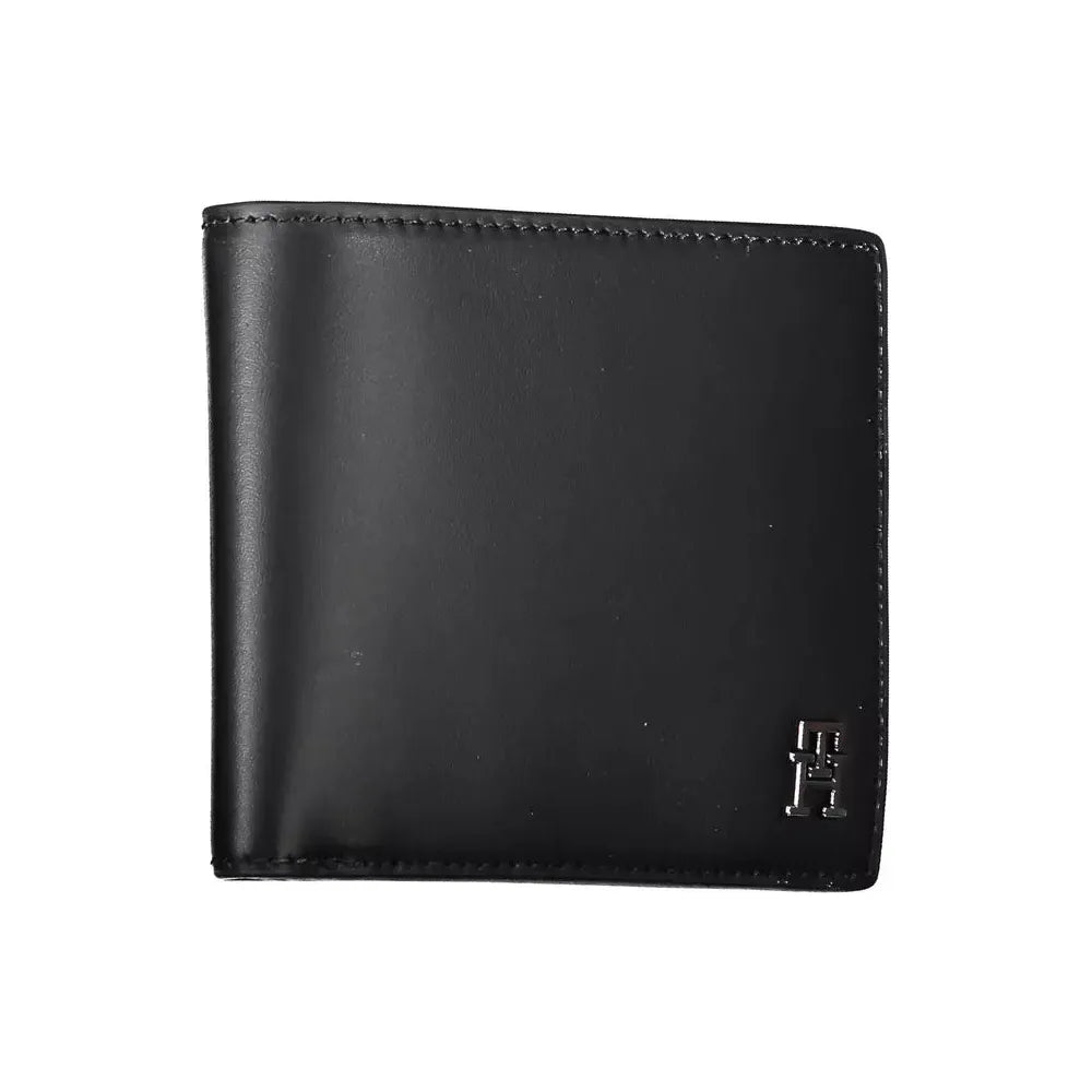 Tommy Hilfiger Elegant Black Leather Bi-Fold Wallet Tommy Hilfiger