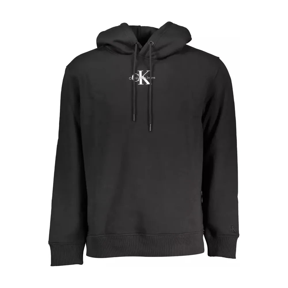 Calvin Klein Sleek Hooded Sweatshirt in Black Calvin Klein